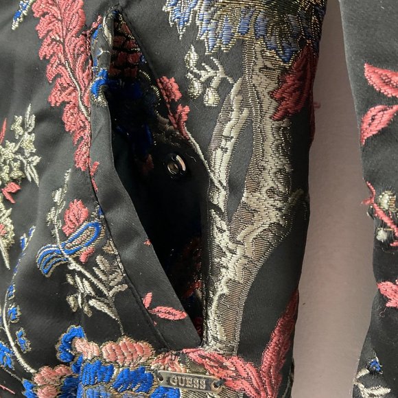 GUESS Hayal Printed Embroidered Bomber Jacket size 16 - Picture 12 of 15